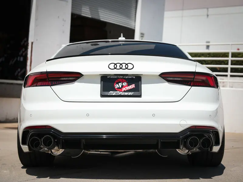 Afe Mach Force-Xp Axle-Back Exhaust For 2018–2020 Audi Rs5 Coupe: 3″ To 2.5″, 304 Stainless, Quad Carbon Tips 2
