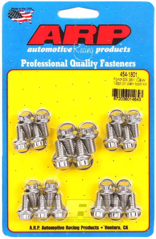 Arp 12-Point Oil Pan Bolt Kit For Ford 351C And Windsor Engines 1