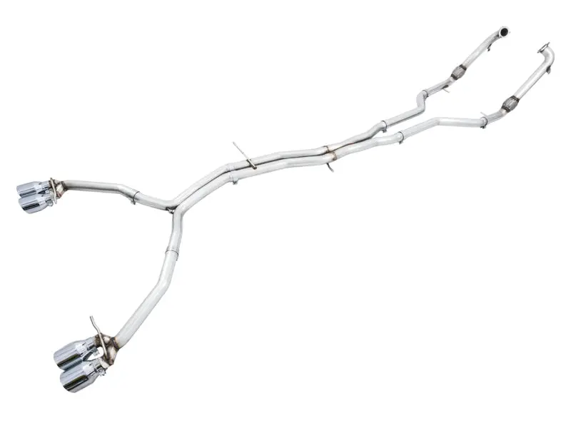Awe Tuning Non-Resonated Track Edition Exhaust For Audi B9 S5 Sportback – Silver 102Mm Tips 1
