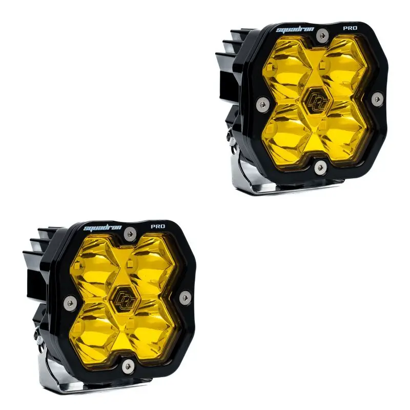 Baja Designs Squadron 2.0 Pro Led Spot Lights (Pair) – Baja Amber Output, No Harness Included 1