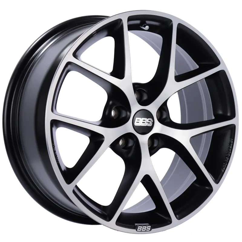 Bbs Sr 19X8.5 5X112 Et32 Satin Black Diamond Cut Face Wheel -82Mm Pfs/Clip Required 1