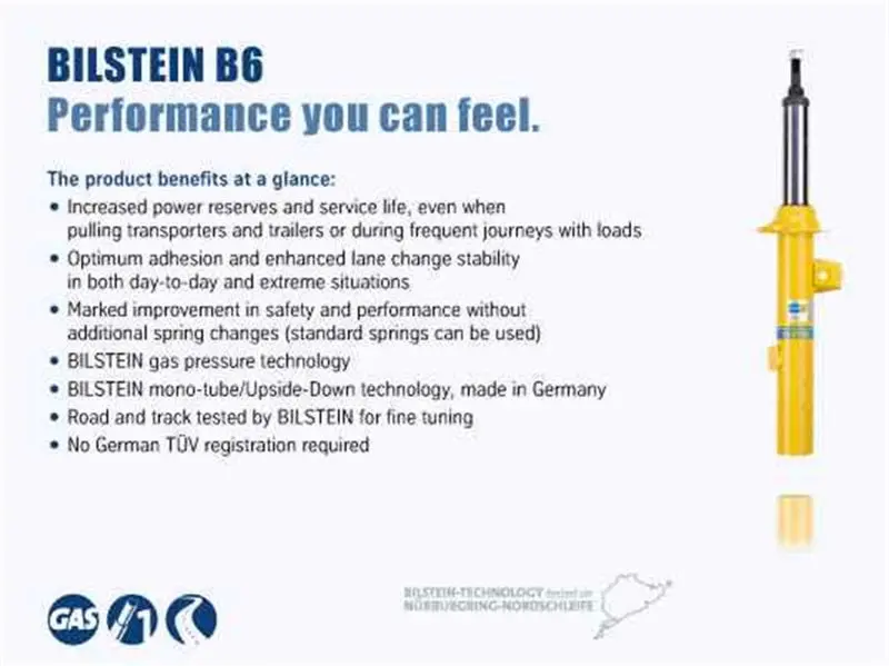 Bilstein B6 Hd Monotube Strut Assembly – Front Right, 36Mm, For 2011–2014 Chevy Cruze (1.4L/1.8L/2.0L) 1