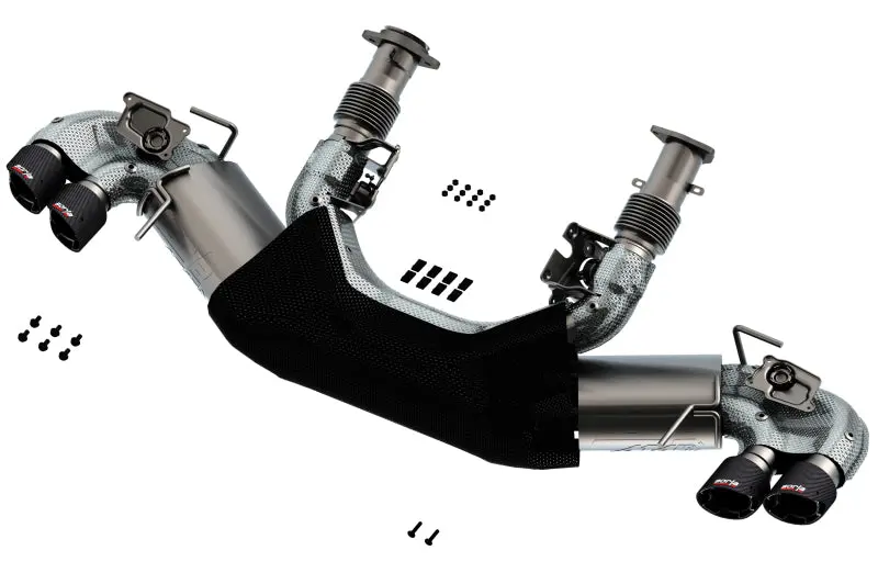 Borla Atak Dual Exhaust System For 2020 Chevrolet Corvette C8 – 3-Inch, Carbon Fiber Tips 1