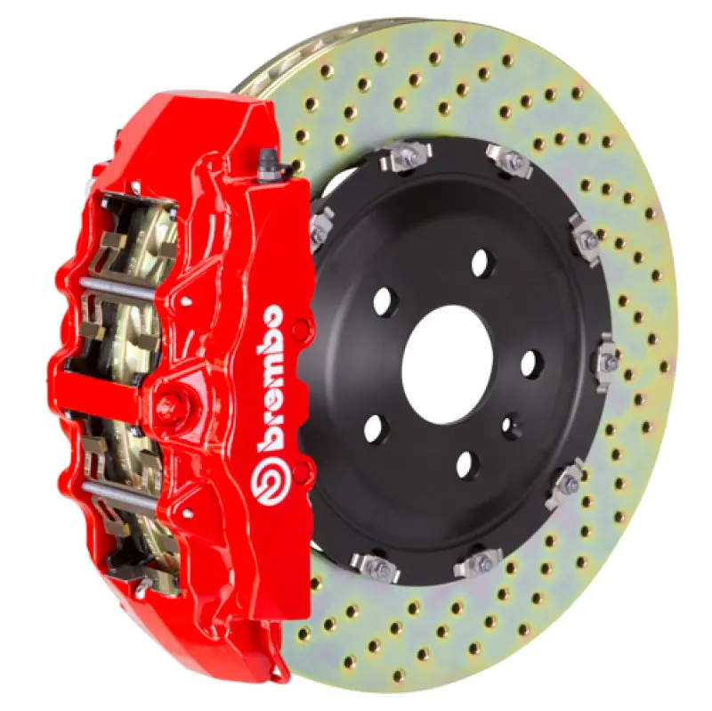 Brembo Gt Big Brake Kit Front Rotors For Audi S5 (2008–2017) – 380X34Mm Drilled, Two-Piece, Red Finish 1