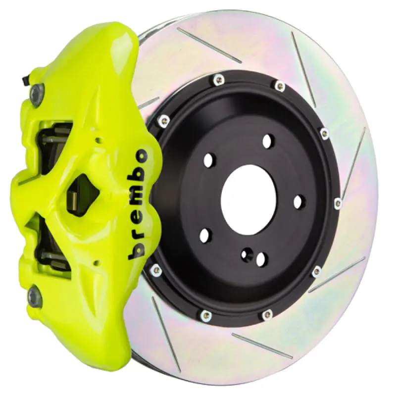 Brembo Gt Big Brake Kit – Rear, 380X28Mm Slotted 2-Piece Rotors & 4-Piston Calipers For 2008–2013 Bmw M3 (Fluorescent Yellow) 1