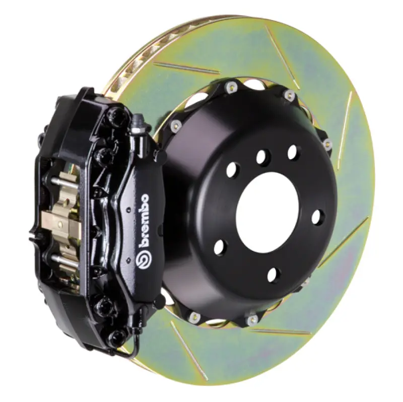 Brembo Gt Rear Big Brake Kit For 1997–2004 Corvette C5: 4-Piston Calipers, 345×28Mm Slotted Two-Piece Rotors – Black Finish 1