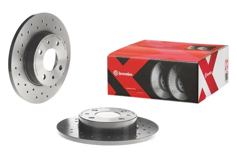 Brembo Premium Cross-Drilled & Uv-Coated Front Brake Rotors For 2001–2005 Mercedes-Benz C230/C240 1