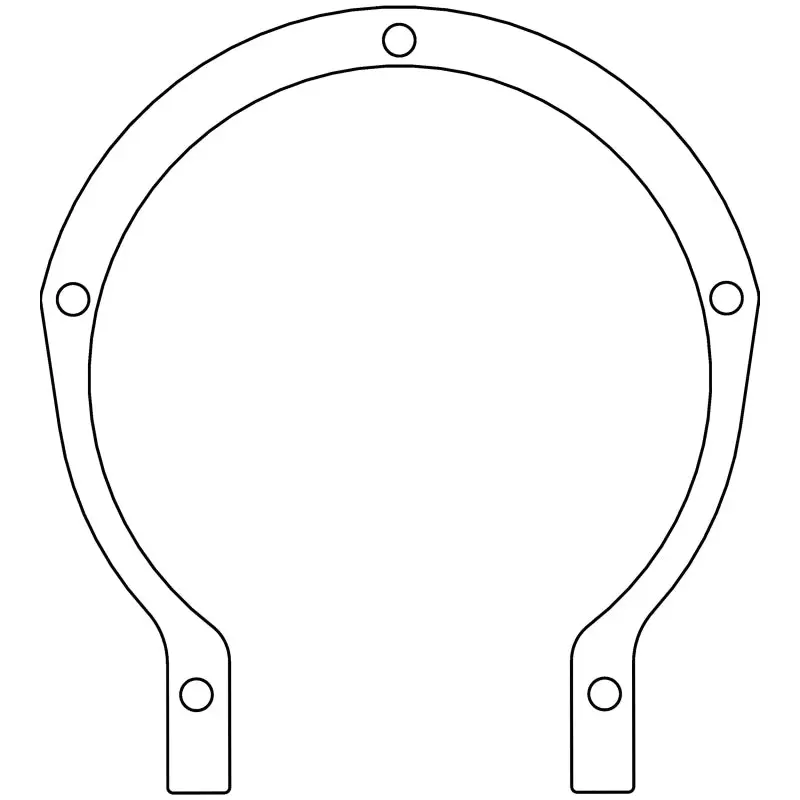 Cometic Fiber Timing Cover Gasket – .015" Thickness, For Ford Flathead V8 (8Ba/8Cm, 1948–1953) 1