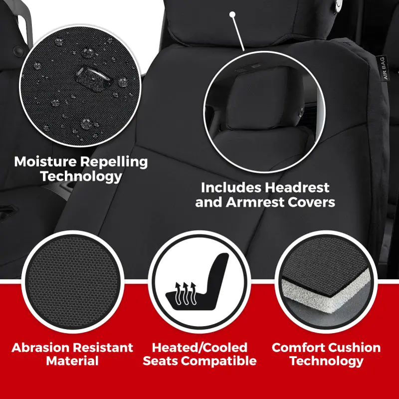 Covercraft Endura Precisionfit Seat Covers For Vw Atlas (2020–2024) – Second Row, Charcoal/Silver Colorway 2