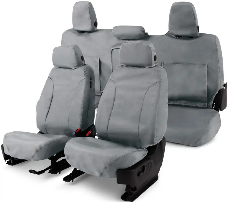 Covercraft Waterproof Polyester Second-Row Seat Covers For 2020–2023 Jeep Gladiator (Custom Fit, Grey) 1