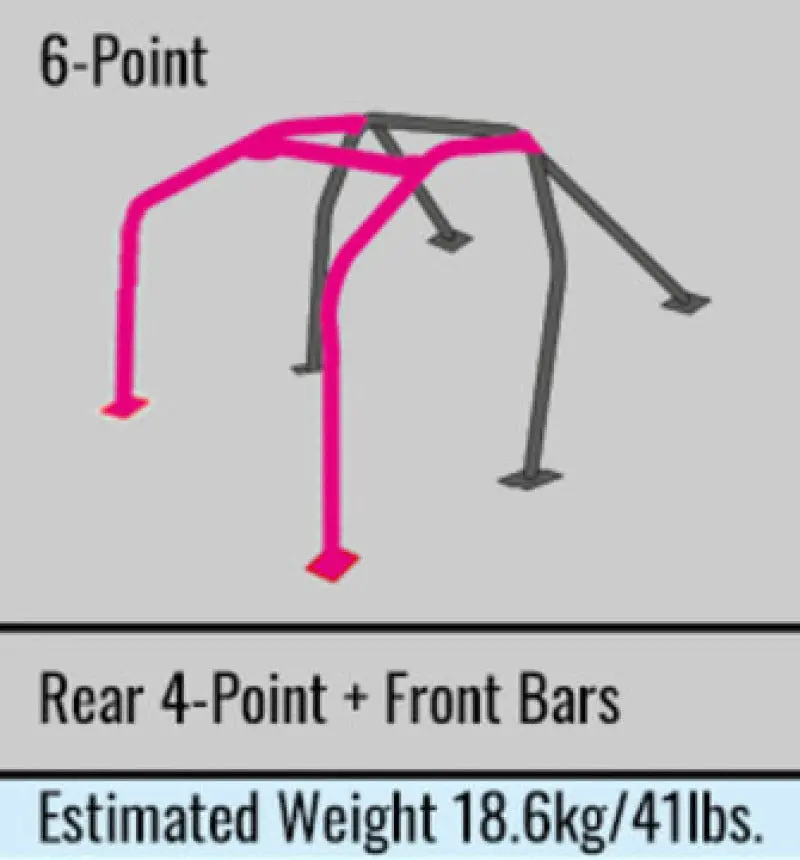 Cusco Chromoly 6-Point Roll Cage — Through-Dash Configuration, 2-Seat Cz4A (Special Order) 1