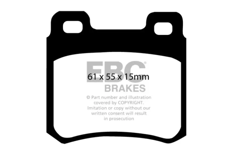 Ebc Greenstuff Rear Brake Pads For 1994–1995 Mercedes-Benz C220 (W202) – 2.2L Engine Compatible 1
