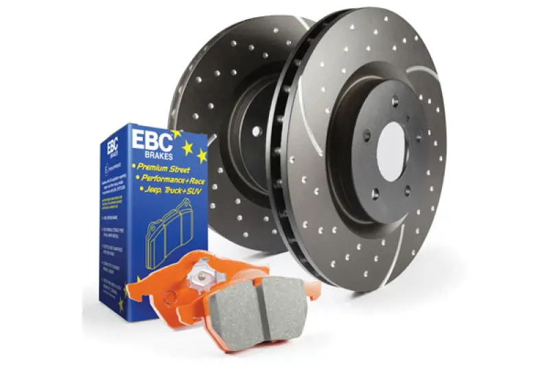 Ebc Orangestuff S8 Brake Kit – High-Temp Pads And Gd Drilled Rotors 1