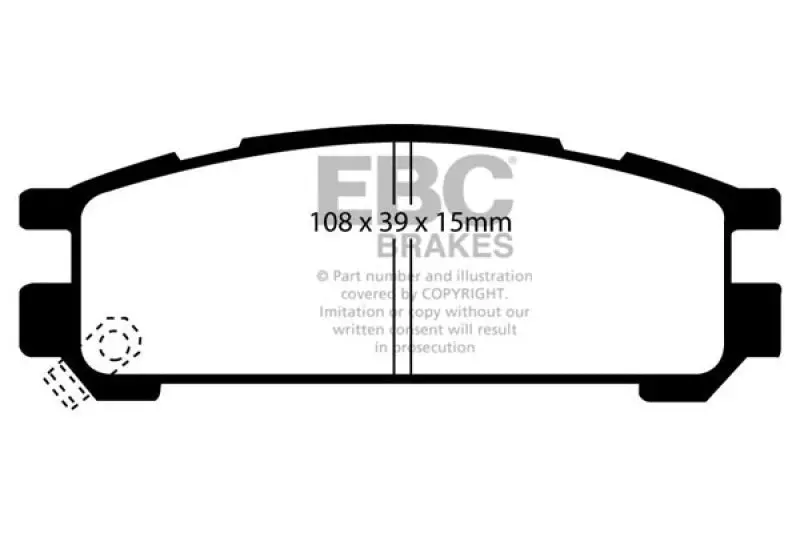 Ebc Redstuff Rear Brake Pads – Designed For 1993–1996 Subaru Impreza 1.8L Models 1