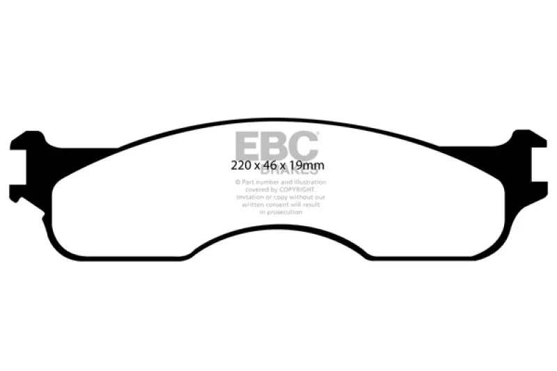 Ebc Ultimax2 Front Brake Pads For 2004 Dodge Ram Srt-10 With 8.3L Engine 1