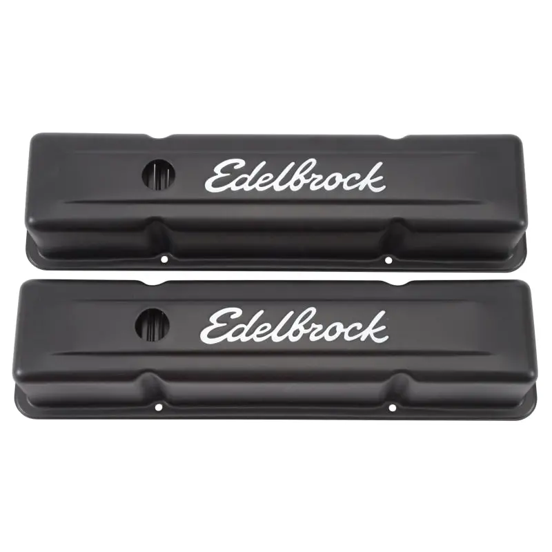 Edelbrock Valve Cover Signature Series Chevrolet 1959-1986 262-400 Ci V8 Tall Black 1