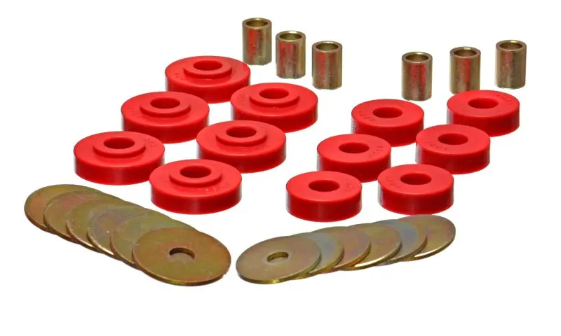 Energy Suspension Red Polyurethane Body Mount Kit For Gm Corvette 1
