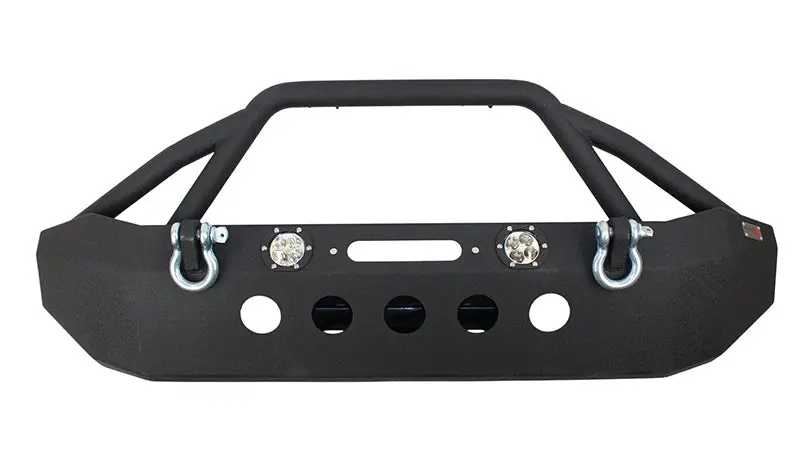 Fishbone Offroad Full-Width Front Winch Bumper With Integrated Leds For 2007–2018 Jeep Wrangler – Black Textured Powder Coat 1