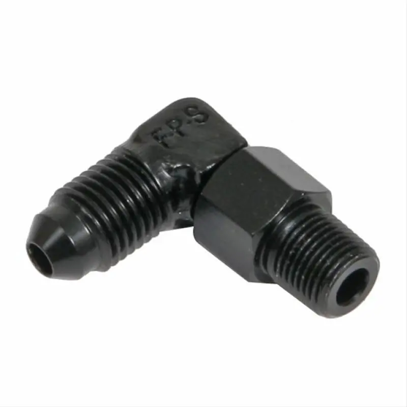 Fragola -6 An To 1/2 Npt 90-Degree Swivel Fitting – Black Anodized 1
