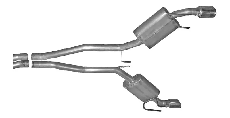 Gibson Aluminized Cat-Back Dual Exhaust System For 2010 Chevrolet Camaro Ss 6.2L 1