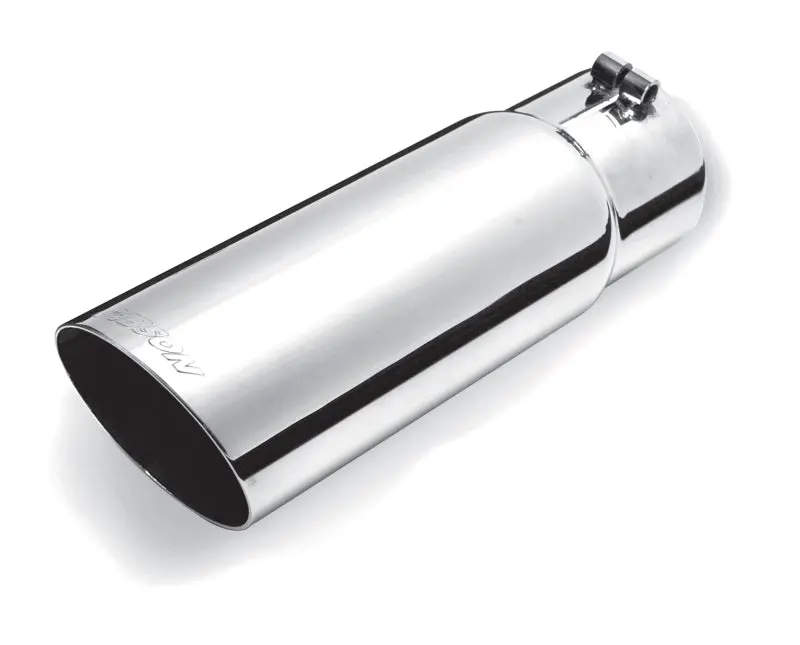 Gibson Stainless Steel Exhaust Tip – 3-Inch Od, 2.5-Inch Inlet, Angle-Cut, 8-Inch Length 1