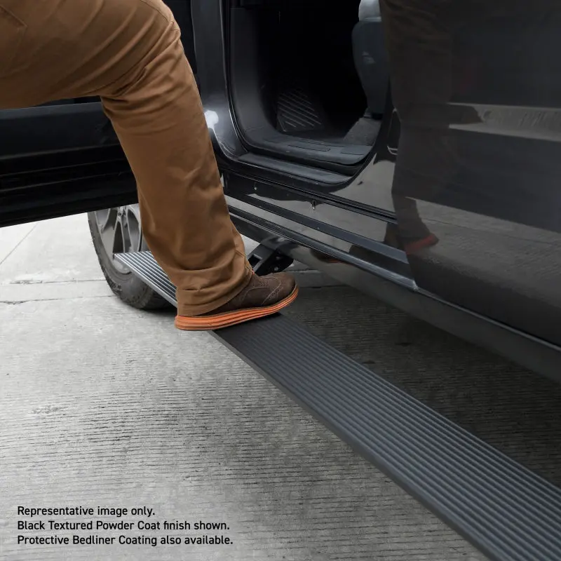 Go Rhino E1 Electric Running Boards For 2015–2020 Cadillac Escalade – Protective Bedliner-Coated Finish 1