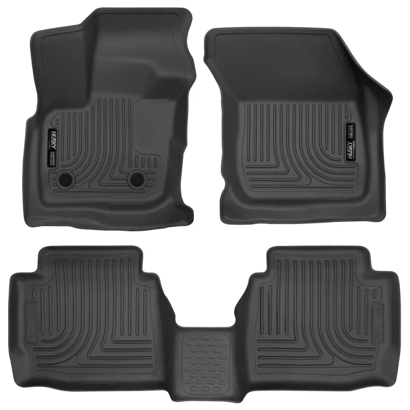 Husky Liners Black Front & Second-Row Floor Liners For 2017 Ford Fusion And Lincoln Mkz 1
