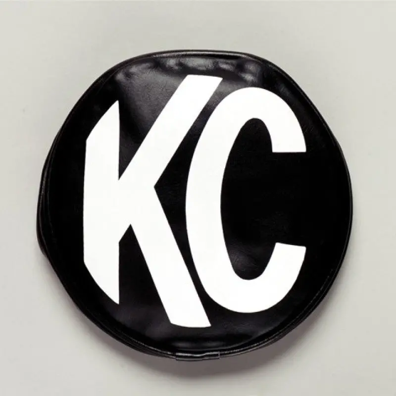 Kc Hilites 6-Inch Round Black Soft Covers With White Kc Logo (Pair) 1