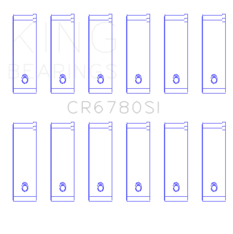 King Engine Bearings Connecting Rod Bearing Set For Chrysler 2.7L – Oversize +0.75Mm 2