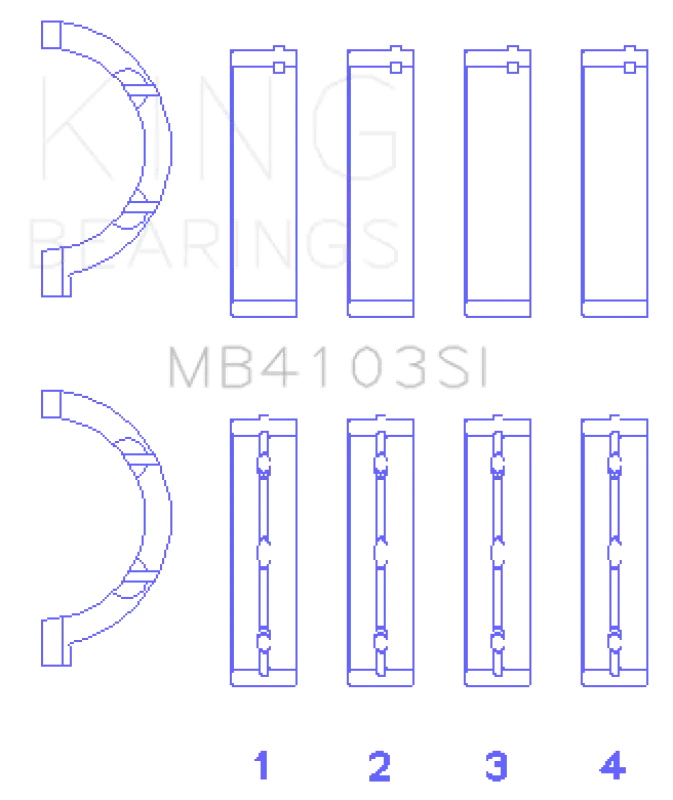 King Engine Bearings Main Bearing Set For Chrysler 197 – Oversize +0.25Mm 2