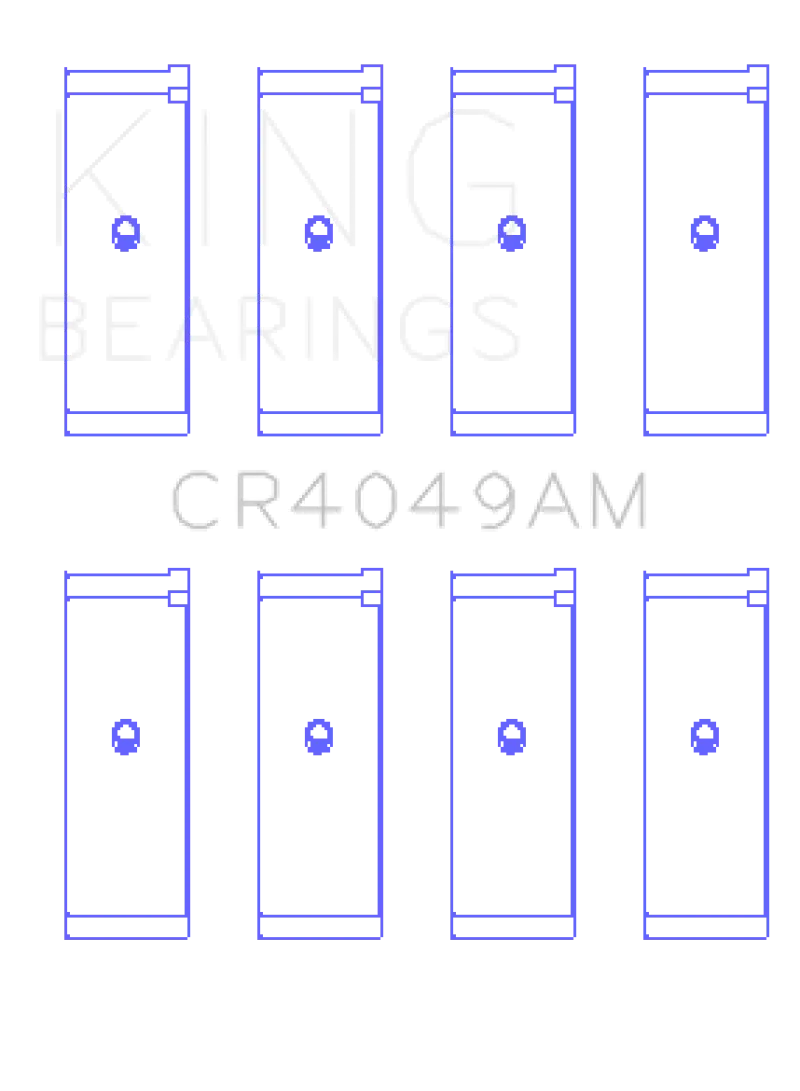 King Mitsubishi 4G15/G15B/G4Dj (Size 0.25Mm) Connecting Rod Bearing Set 1