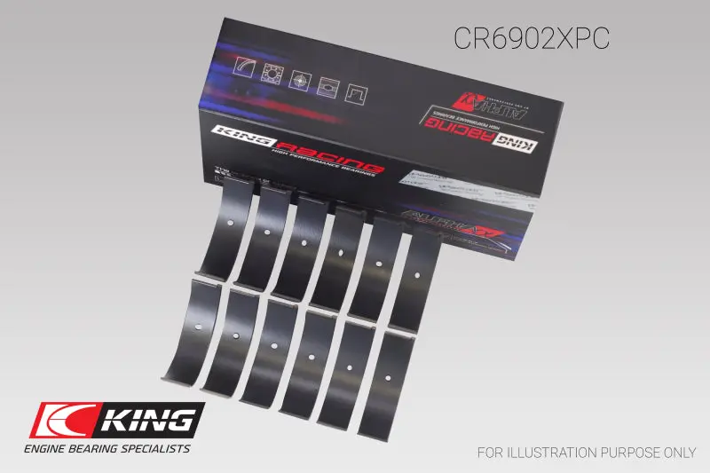 King Nissan Vq35Hr/Vq37Vhr/Vr30Dtt (Size +.026) Pmaxkote Rod Bearing Set 1