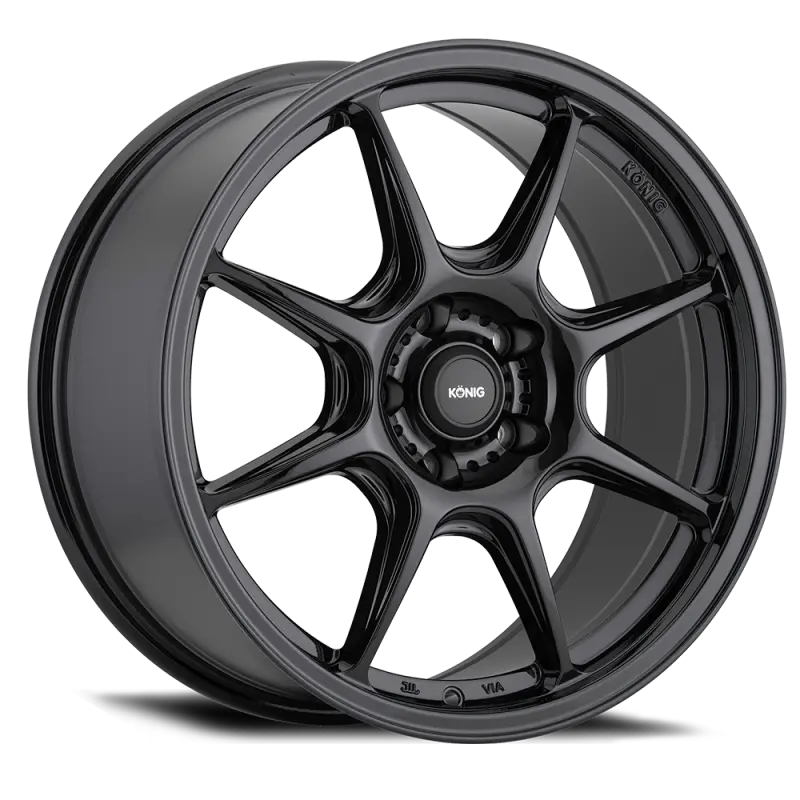Konig Lockout Gloss Black 17X8-Inch Wheel – 5X100 Bolt Pattern, 38Mm Offset 1