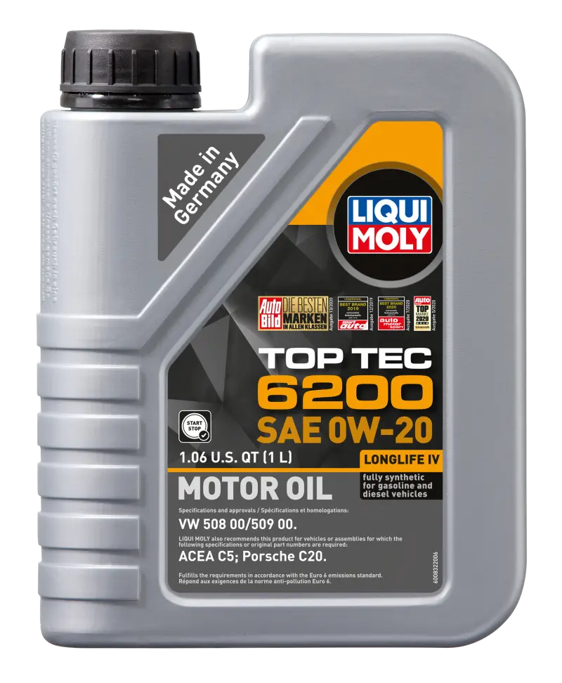 Liqui Moly Top Tec 6200 Full-Synthetic Motor Oil – 1-Liter Bottle, 0W-20 1