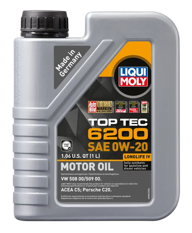 Liqui Moly Top Tec 6200 Full-Synthetic Motor Oil – 1-Liter Bottle, 0W-20 2