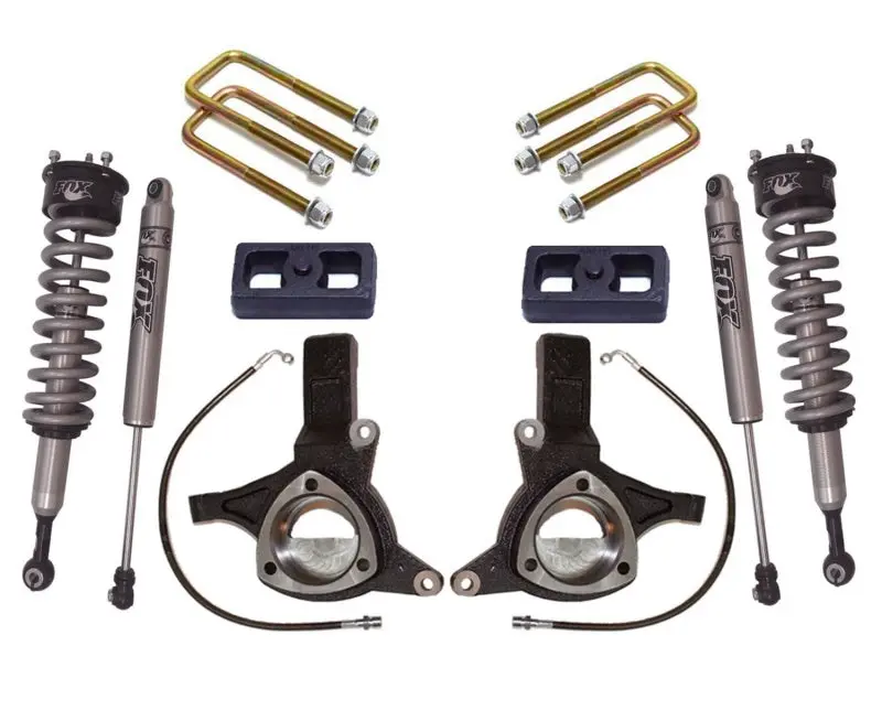 Maxtrac 6-Inch Front / 3-Inch Rear Lift Kit For 2007–2016 Gm C1500 2Wd – Includes Fox Shocks And Cast Steel Components 1