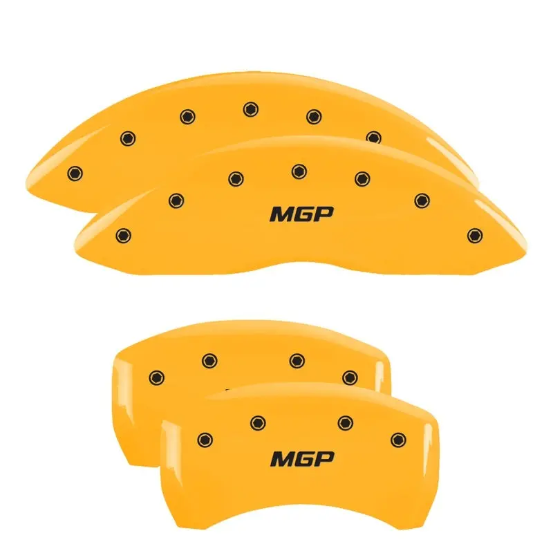 Mgp Engraved Front Caliper Covers – Yellow Finish With Black Chrome Accents 1