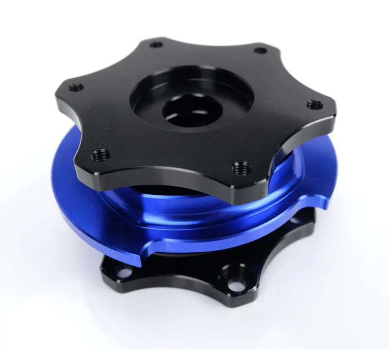 Nrg Short Race Steering Hub For Datsun – Black Housing With Blue Ring Accent 1