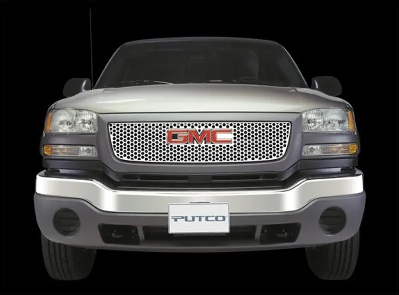 Putco Stainless Steel Grille Inserts For 2001–2002 Gmc Sierra Hd – Logo Cutout Design 1