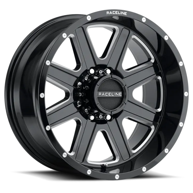 Raceline Hostage 17X9 Black & Milled Wheel – 5X139.7 Bolt Pattern, 0Mm Offset, 106.5Mm Bore 1