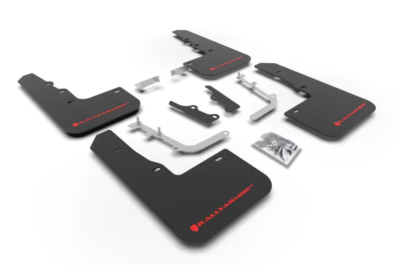 Rally Armor Mud Flaps For 2020–2022 Hyundai Venue – Black With Red Logo Accent 1