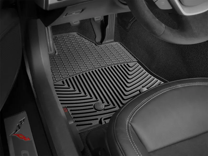 Weathertech Front Rubber Floor Mats For 2014+ Chevrolet Corvette – Black, Custom Fit 2