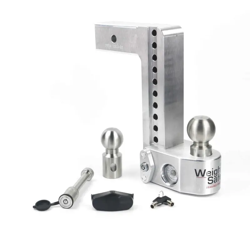Weigh Safe Aluminum Drop Hitch With Integrated Scale – 10" Drop, 2.5" Shank, 10,000-Lb Tow / 18,500-Lb Gtw Capacity (Model Ws05) 1