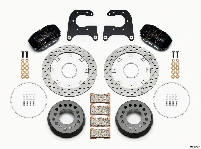 Wilwood Dynapro Lug-Mount Single Rear Dynamic Brake Kit — Sa-Drilled, New-Style Big Ford With 2.50-Inch Offset 1