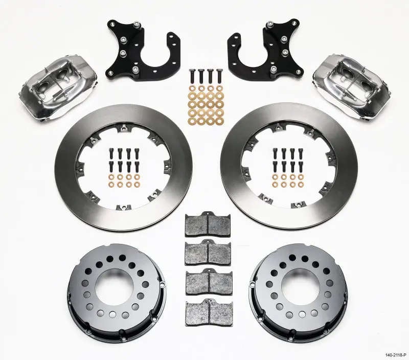 Wilwood Forged Dynalite Power Steering Rear Brake Kit — Polished Finish — Designed For Large-Ford Applications With 2.50-Inch Offset 1