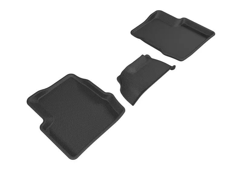 3D Maxpider Kagu Series 2Nd-Row All-Weather Floor Mats – Black, For 2015–2019 Fiat 500X 1